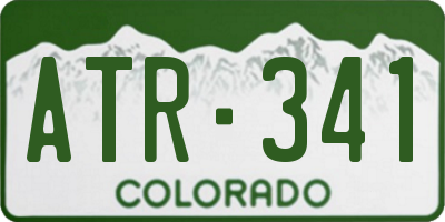 CO license plate ATR341