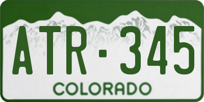 CO license plate ATR345