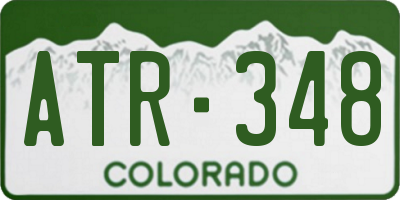 CO license plate ATR348