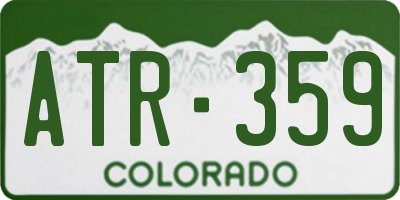 CO license plate ATR359