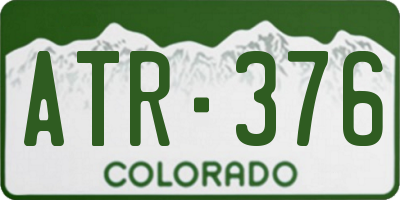 CO license plate ATR376