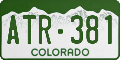 CO license plate ATR381