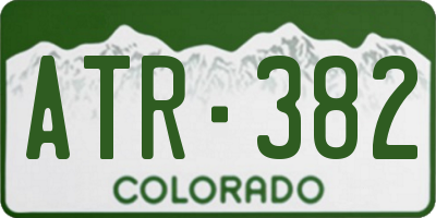 CO license plate ATR382