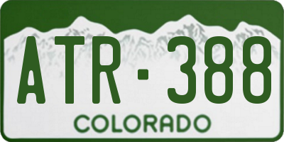 CO license plate ATR388
