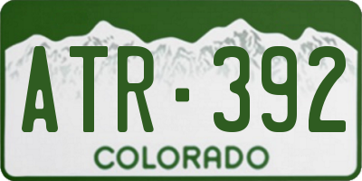CO license plate ATR392