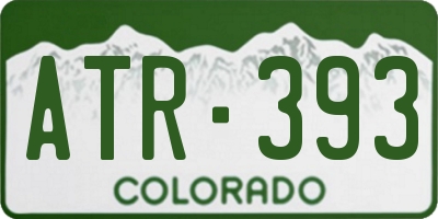 CO license plate ATR393