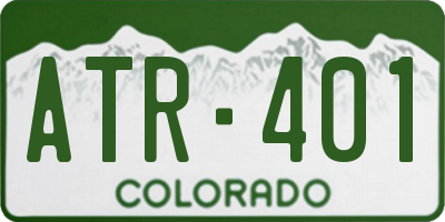 CO license plate ATR401