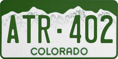 CO license plate ATR402