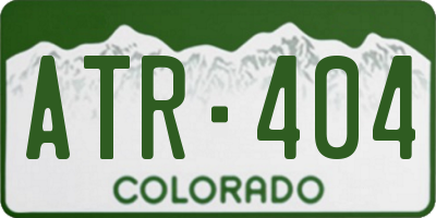 CO license plate ATR404
