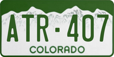 CO license plate ATR407
