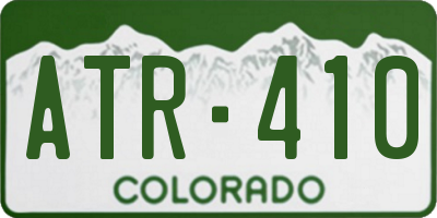 CO license plate ATR410