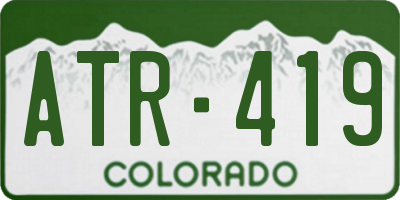 CO license plate ATR419