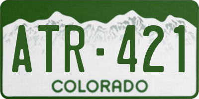 CO license plate ATR421