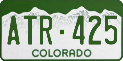 CO license plate ATR425