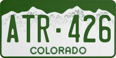 CO license plate ATR426