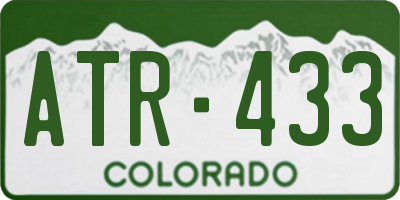 CO license plate ATR433