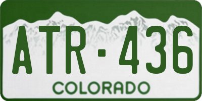CO license plate ATR436
