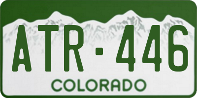 CO license plate ATR446