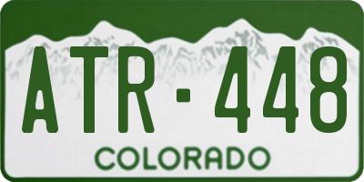 CO license plate ATR448