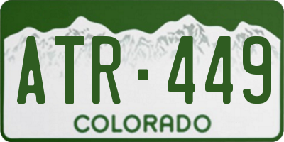 CO license plate ATR449