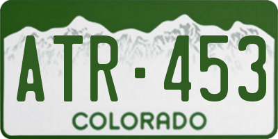CO license plate ATR453