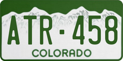 CO license plate ATR458
