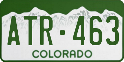 CO license plate ATR463