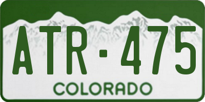 CO license plate ATR475