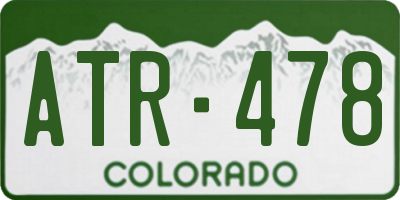 CO license plate ATR478