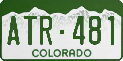 CO license plate ATR481