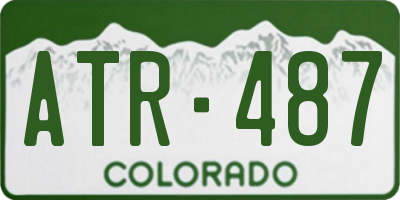 CO license plate ATR487