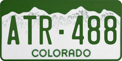 CO license plate ATR488