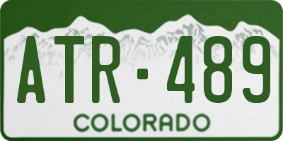 CO license plate ATR489