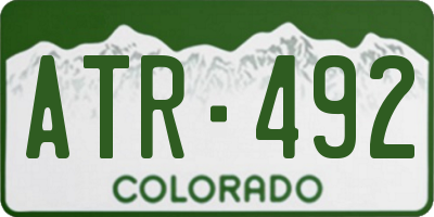 CO license plate ATR492