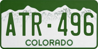 CO license plate ATR496