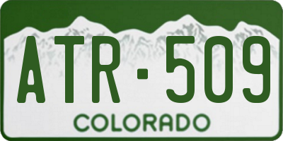 CO license plate ATR509
