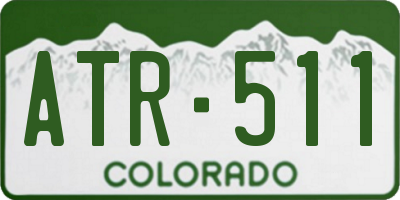 CO license plate ATR511