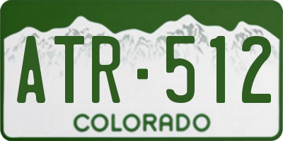 CO license plate ATR512