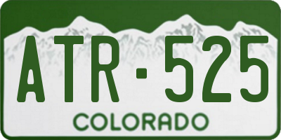 CO license plate ATR525