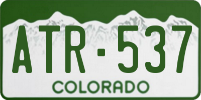 CO license plate ATR537