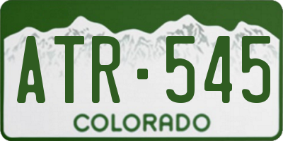CO license plate ATR545