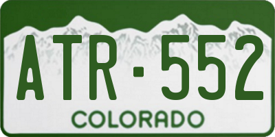 CO license plate ATR552