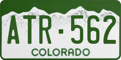 CO license plate ATR562