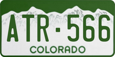 CO license plate ATR566