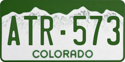 CO license plate ATR573