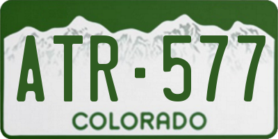 CO license plate ATR577