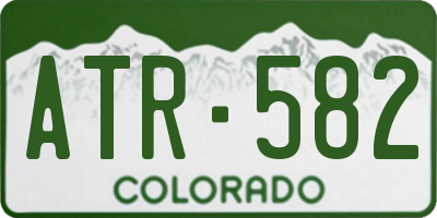 CO license plate ATR582