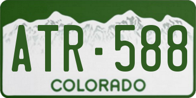 CO license plate ATR588