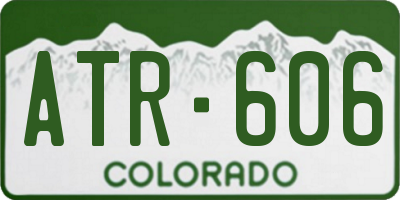 CO license plate ATR606