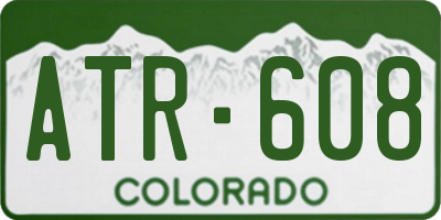CO license plate ATR608